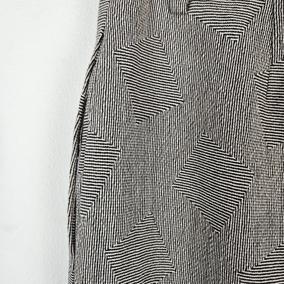 Theory Wide Trouser in Fluid Wool Jacquard Size 10 Pockets Lined - Picture 6 of 8